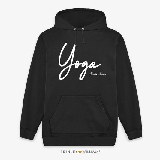 Yoga Script Unisex Yoga Hoodie- Black