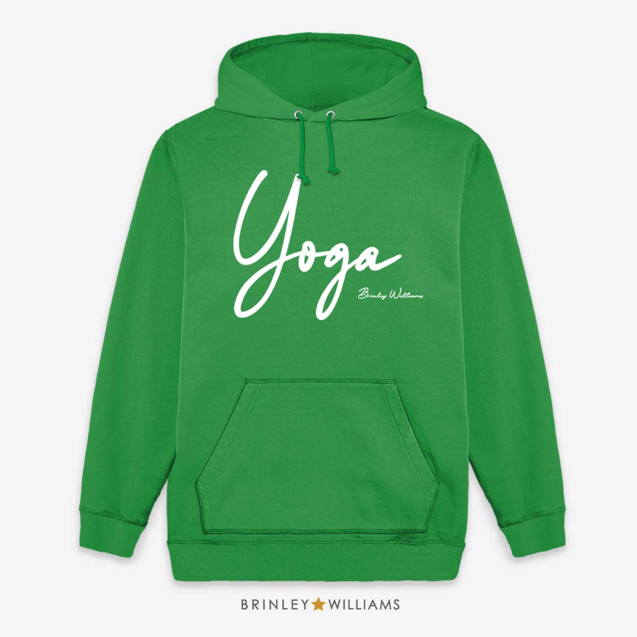 Yoga Script Unisex Yoga Hoodie- Kelly Green