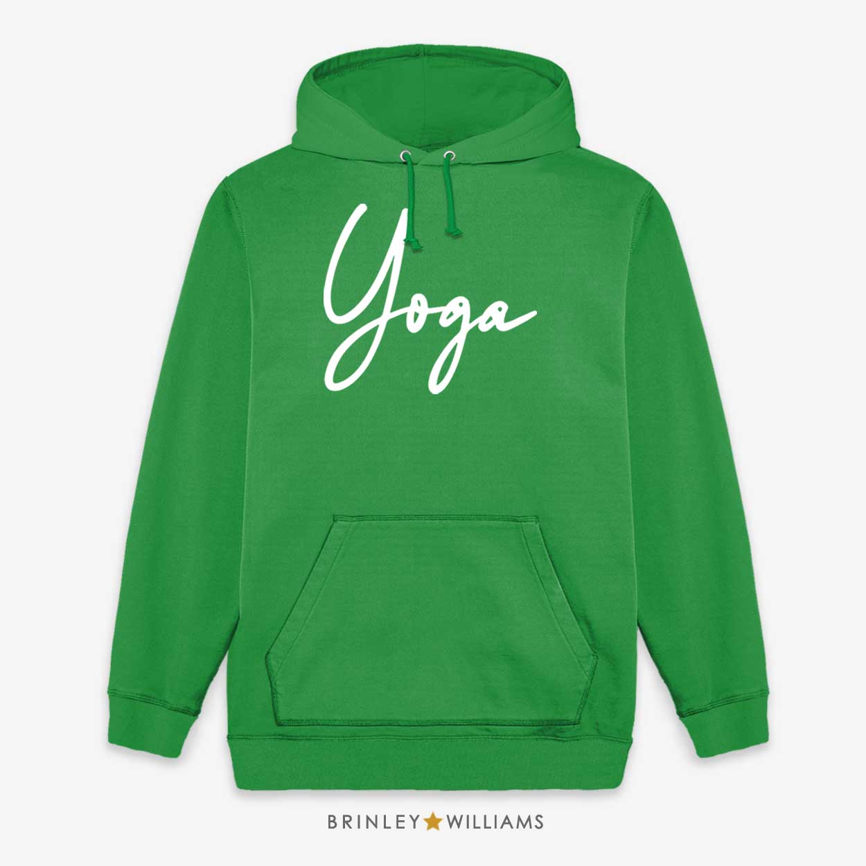 Yoga Script Unisex Yoga Hoodie - Kelly Green