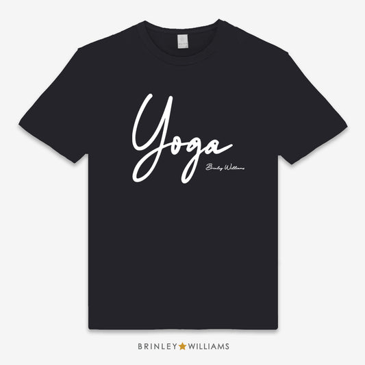 Yoga Script  Unisex Classic Yoga T-shirt - Black