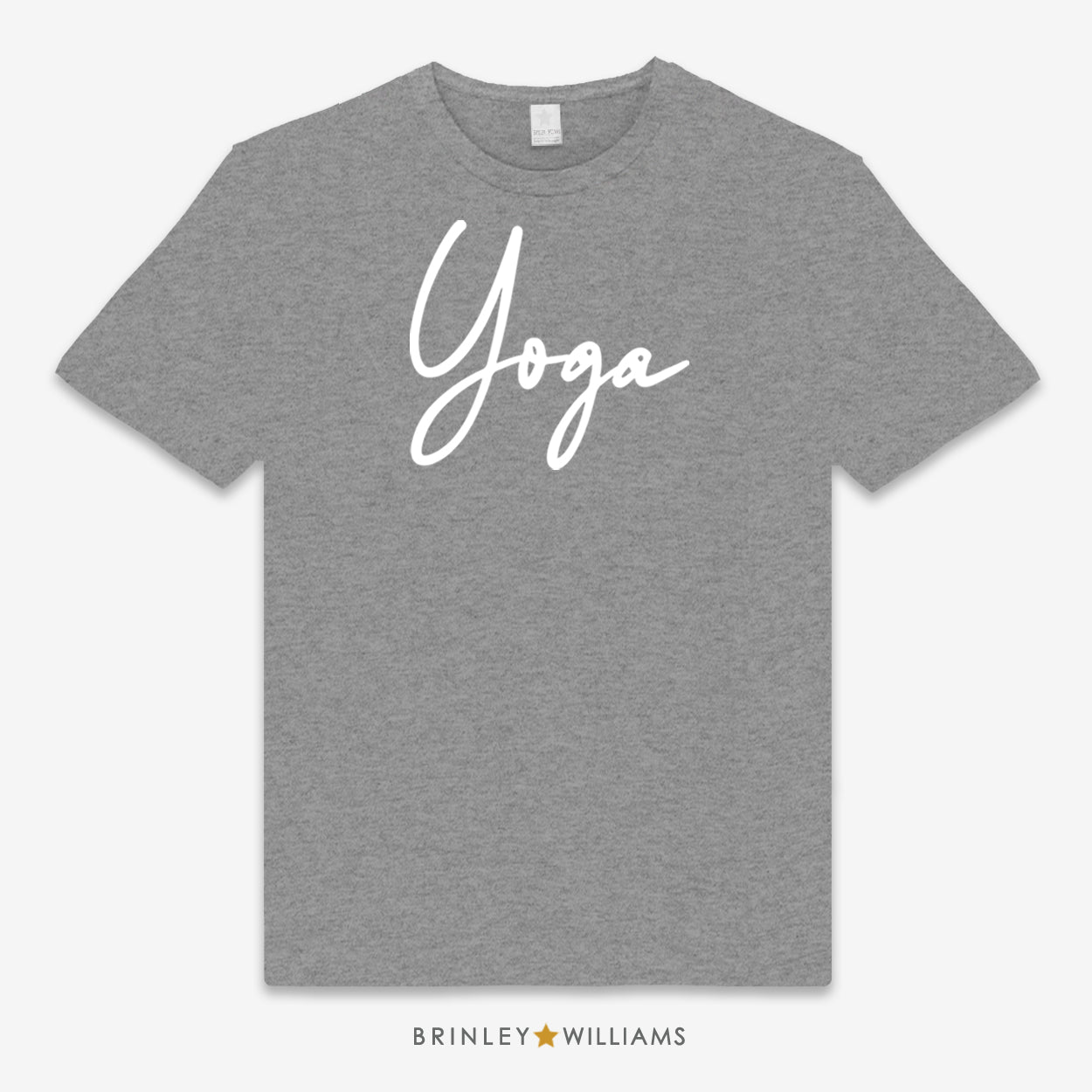Yoga Script Unisex Classic Yoga T-shirt - Dark Heather