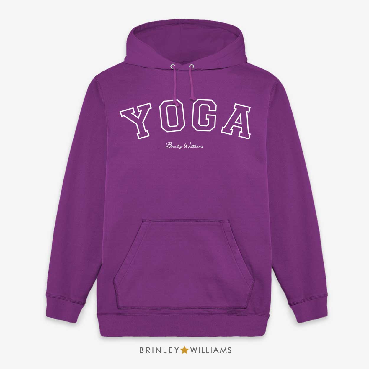 Yoga Varsity Unisex Yoga Hoodie- Purple