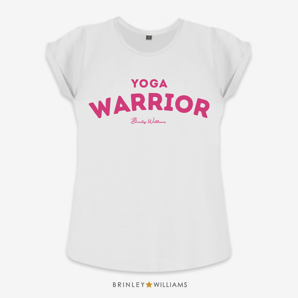 Yoga Warrior Rolled Sleeve T-shirt - White