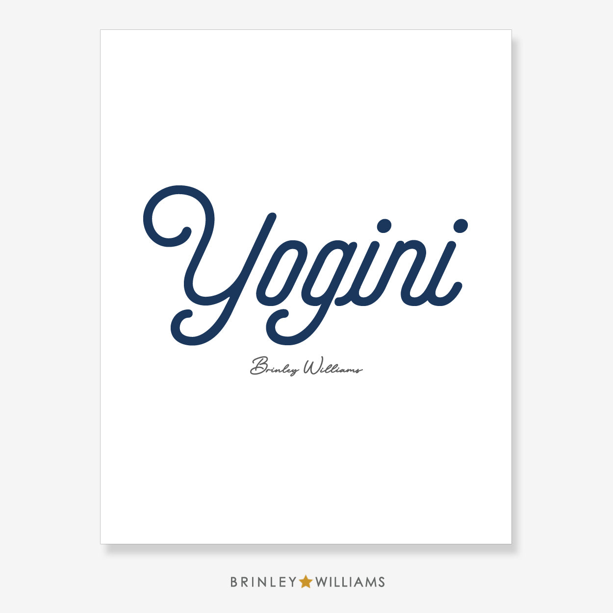Yogini Wall Art Poster - Navy