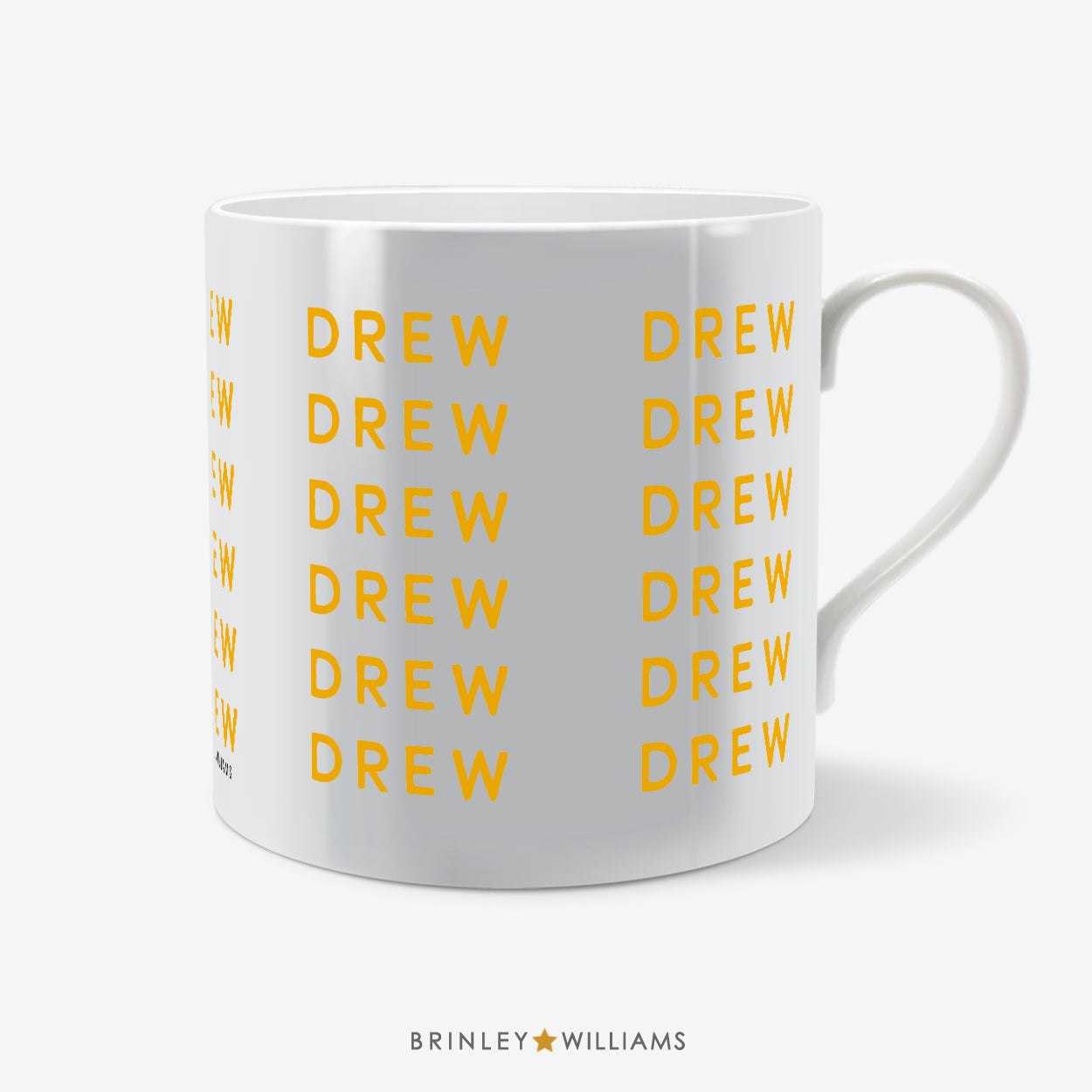 Name Column Personalised Mug - Yellow