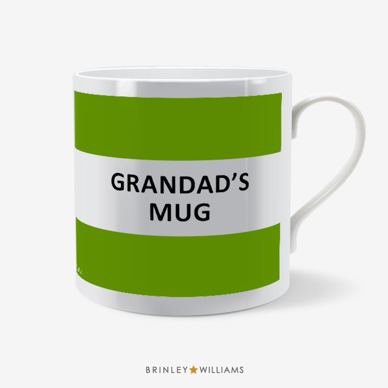 Striped Personalised Mug - Green