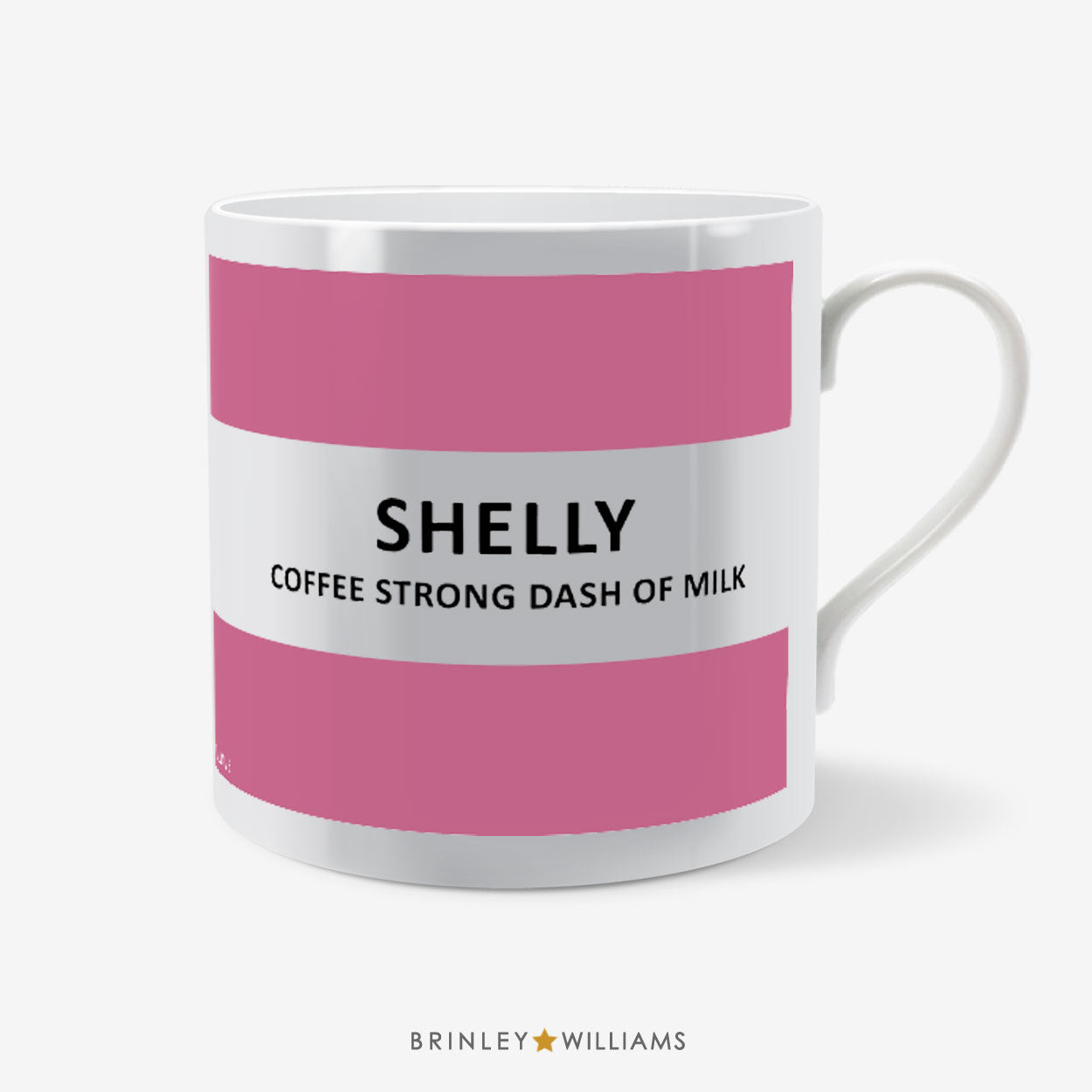 Striped Personalised Mug - Pink