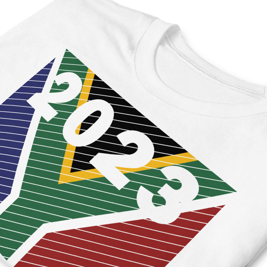 2023 South Africa Springboks Rugby World Cup Champions | Unisex Softstyle T-Shirt - white angled flat