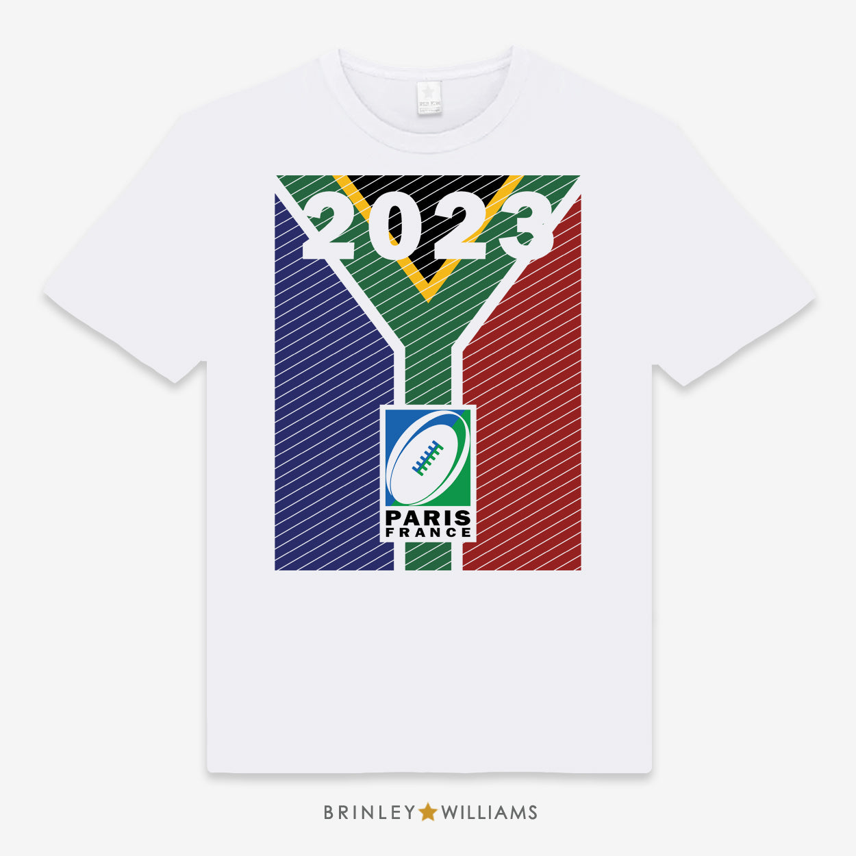 2023 South Africa Springboks Rugby World Cup Champions | Unisex Softstyle T-Shirt - white flat