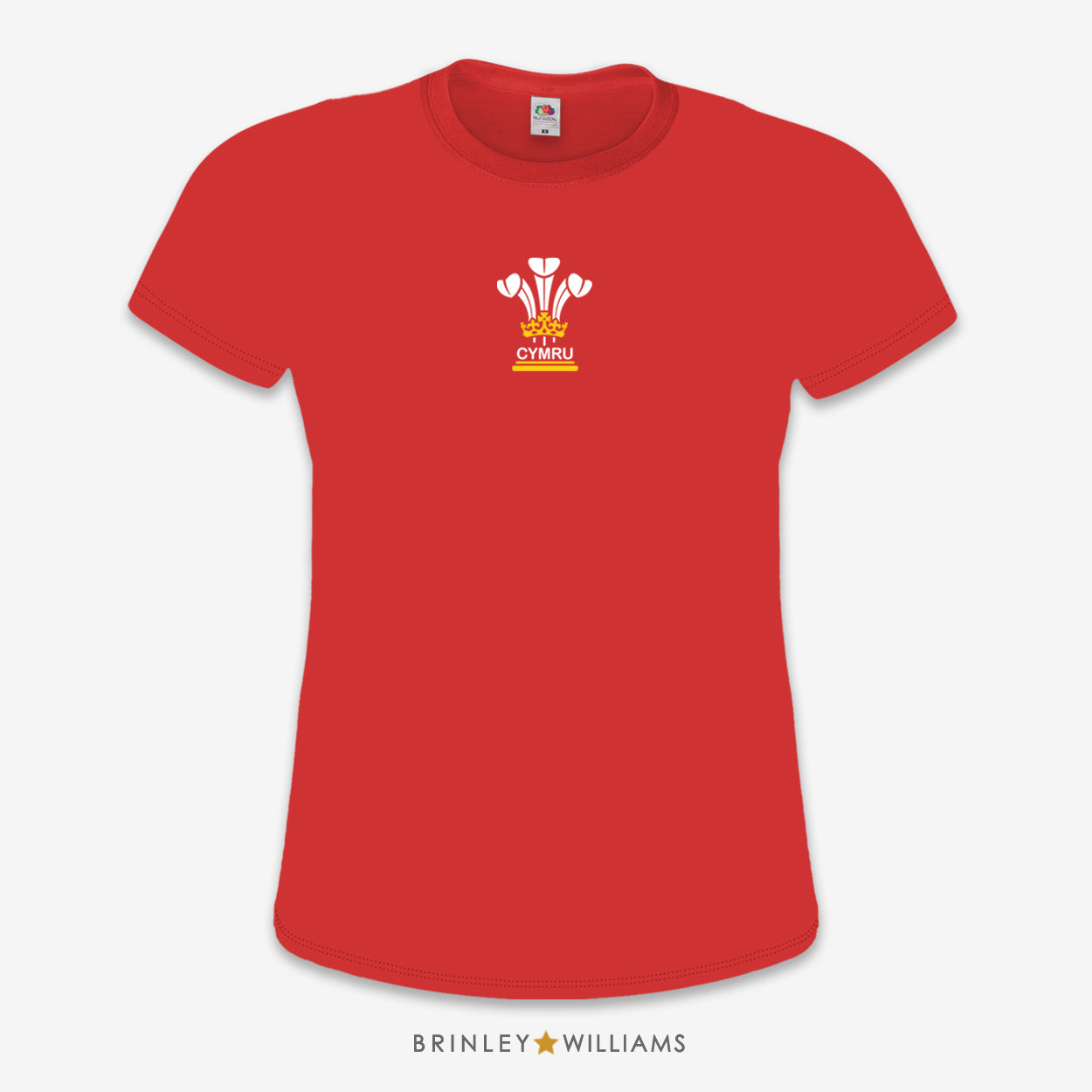 3 Feathers Cymru Slim Fit T-shirt - Fire Red