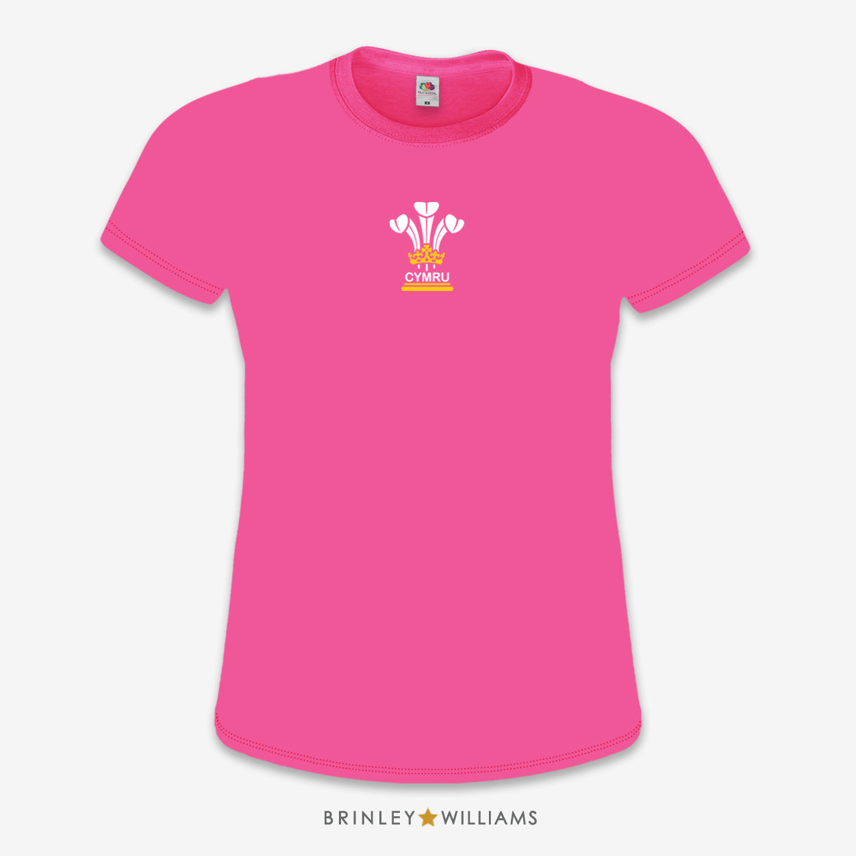 3 Feathers Cymru Slim Fit T-shirt - Fuchsia