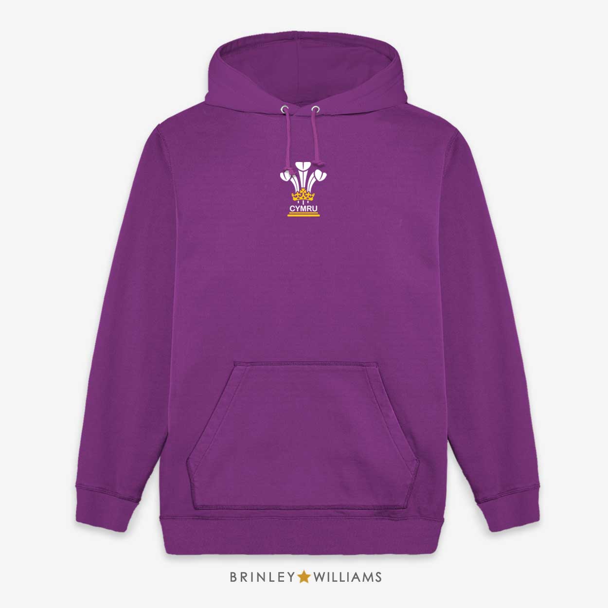 3 Feathers Cymru Unisex Hoodie - Purple