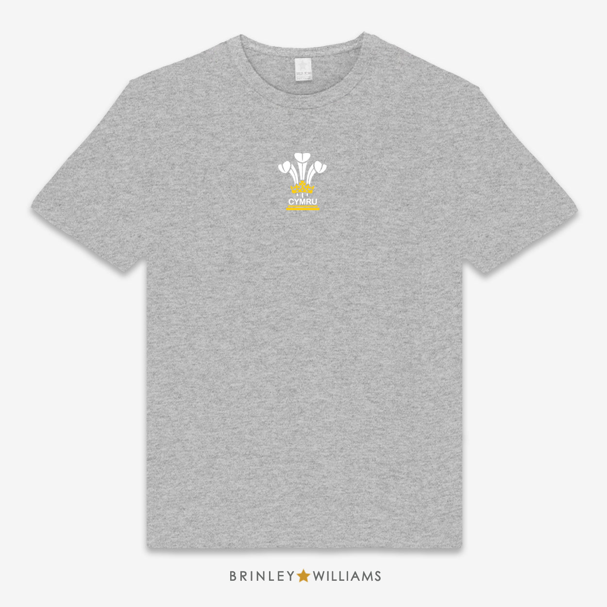 6 Feathers Unisex Classic Welsh T-shirt - Heather Grey