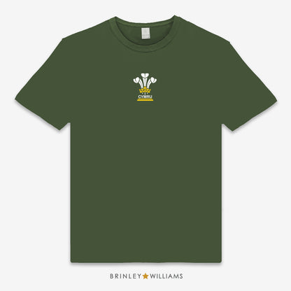 8 Feathers Unisex Classic Welsh T-shirt - Military Green