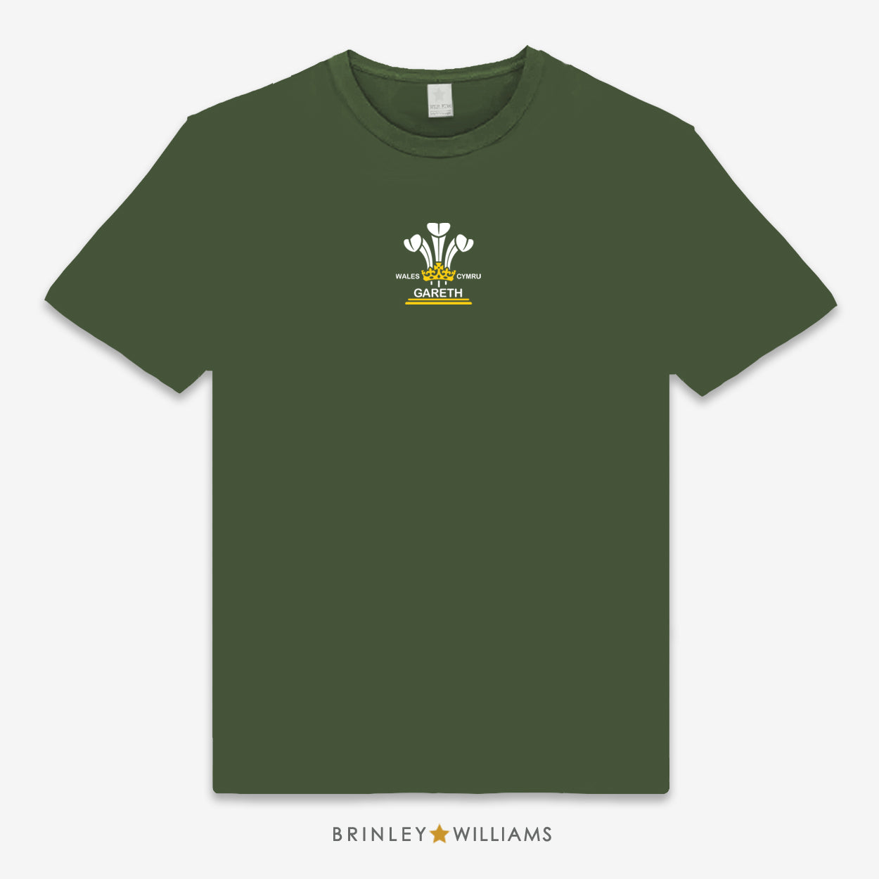 8 Feathers  Personalised Unisex Classic T-shirt - Military Green