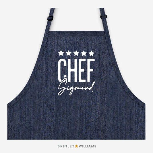 5 Star Chef Personalised Indigo Denim Apron