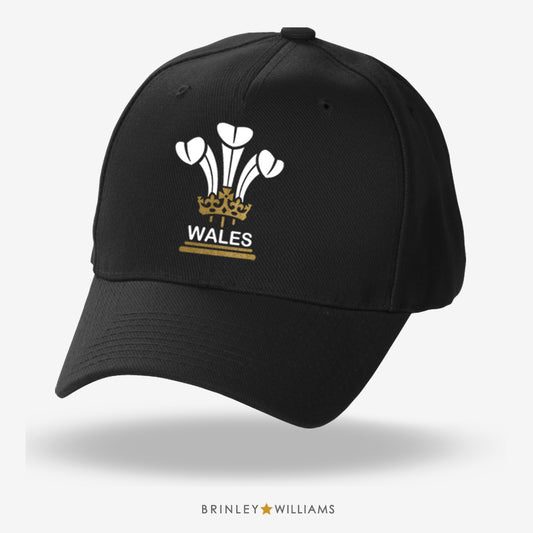 Adult 3 Feathers Wales Cap - White Gold