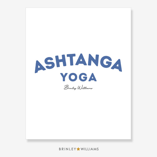 Ashtanga Yoga Wall Art Poster - Blue