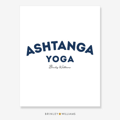 Ashtanga Yoga Wall Art Poster - Navy