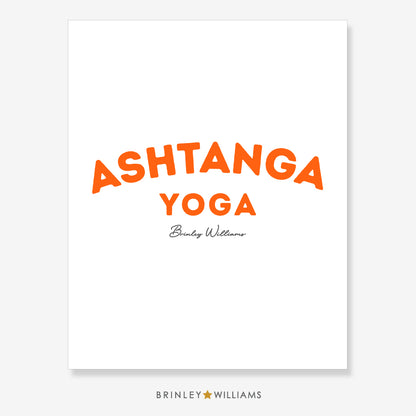Ashtanga Yoga Wall Art Poster - Orange