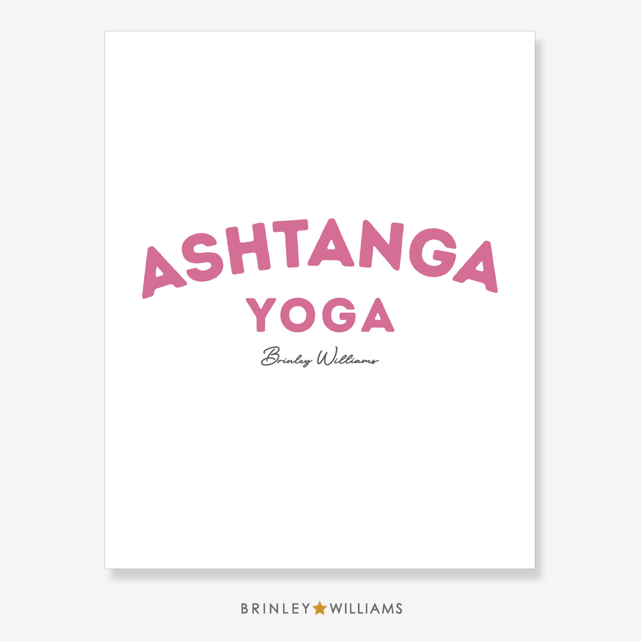 Ashtanga Yoga Wall Art Poster - Pink