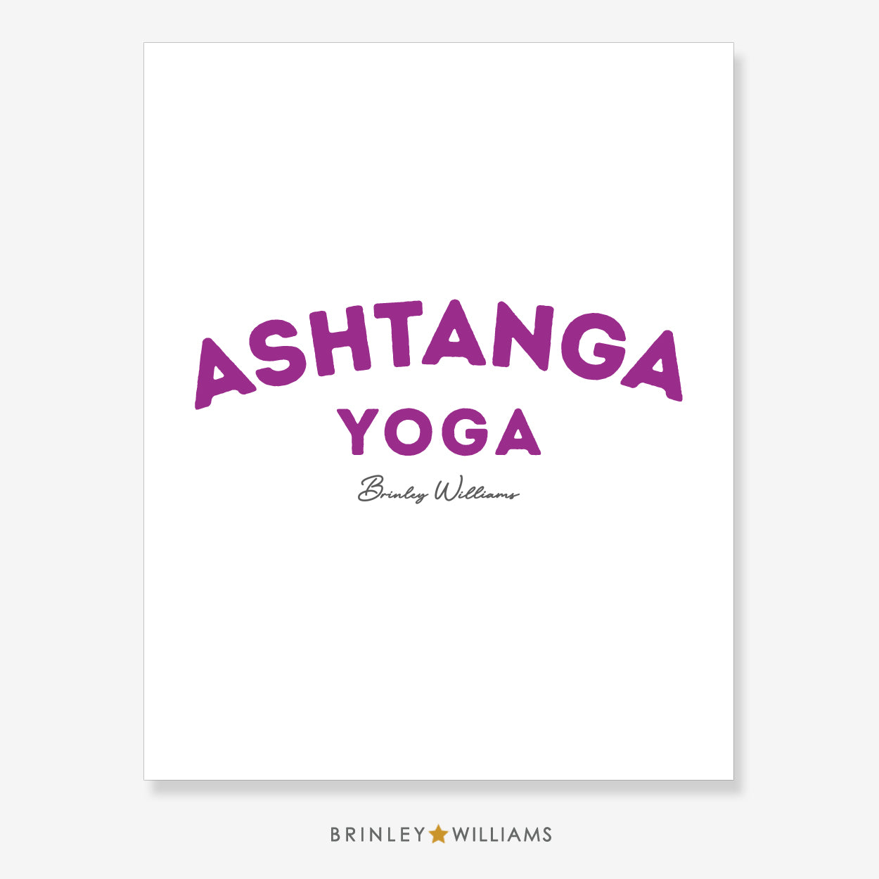 Ashtanga Yoga Wall Art Poster - Purple
