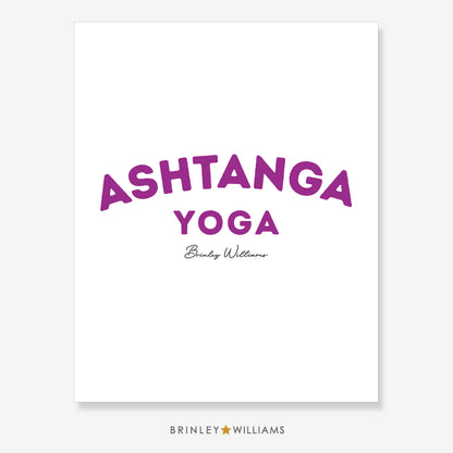 Ashtanga Yoga Wall Art Poster - Purple