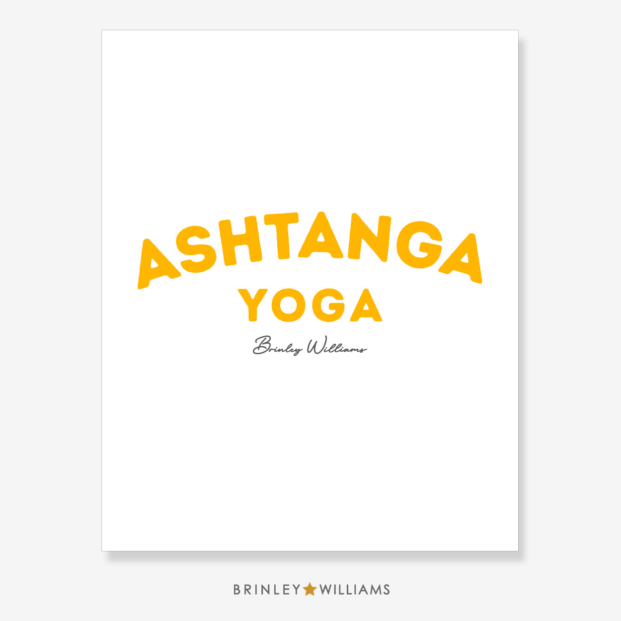 Ashtanga Yoga Wall Art Poster - Yellow