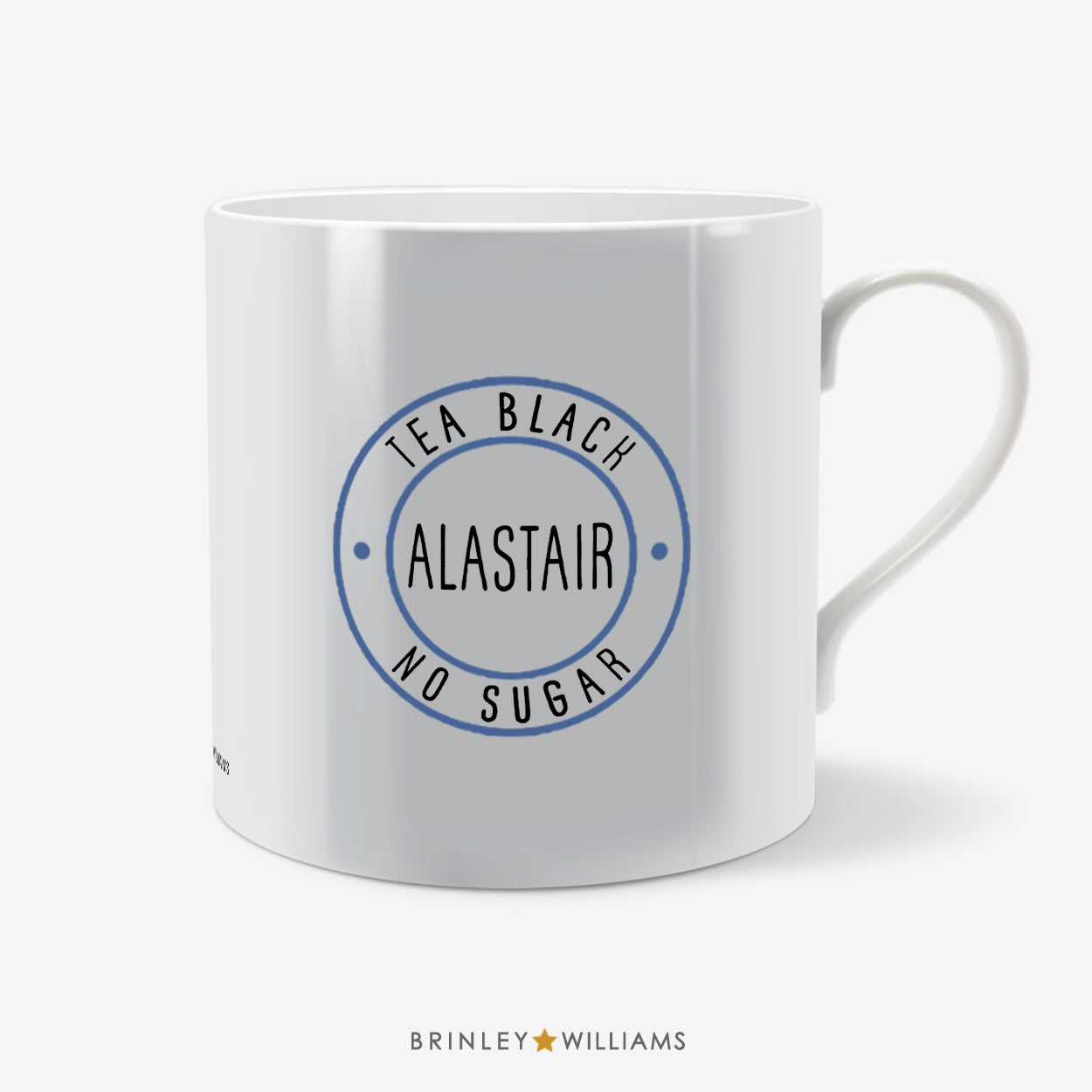 Badge Emblem Personalised Mug - Blue