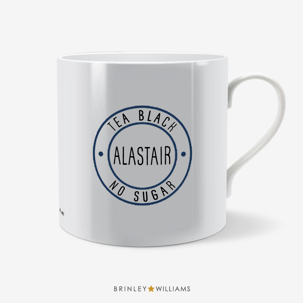 Badge Emblem Personalised Mug - Navy