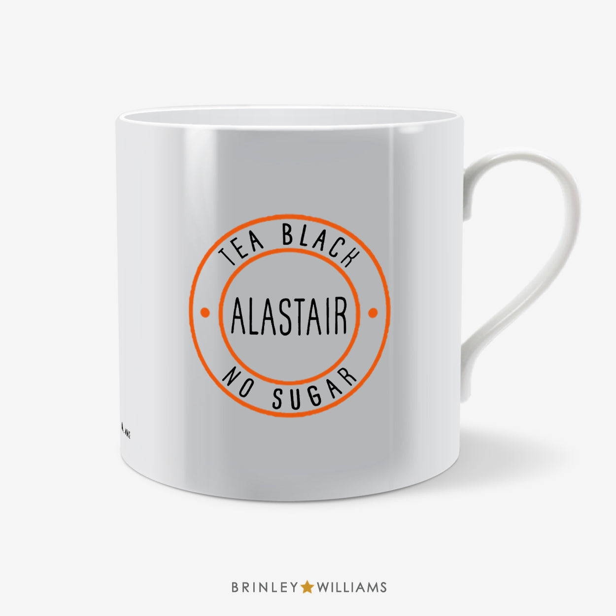 Badge Emblem Personalised Mug - Orange