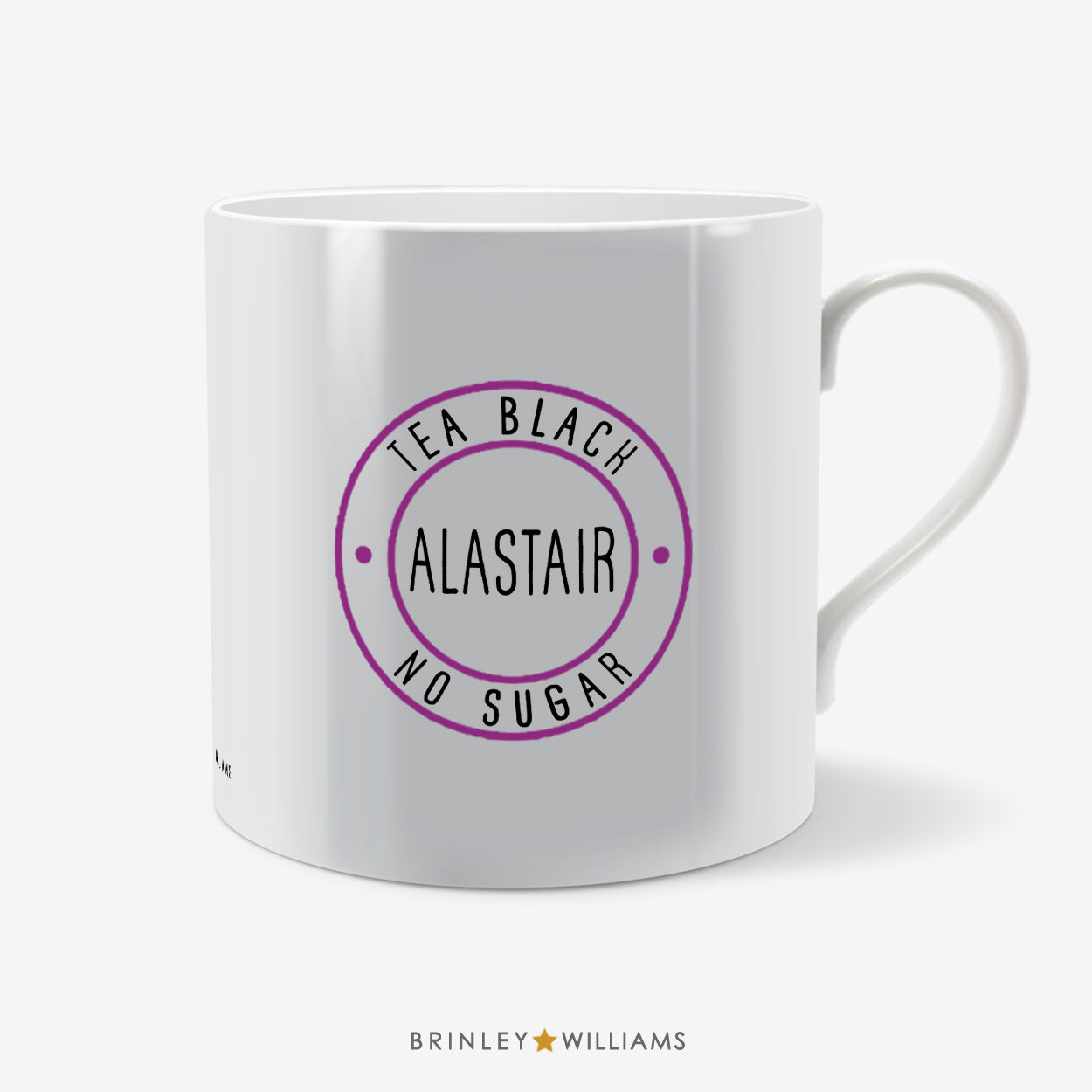 Badge Emblem Personalised Mug - Purple