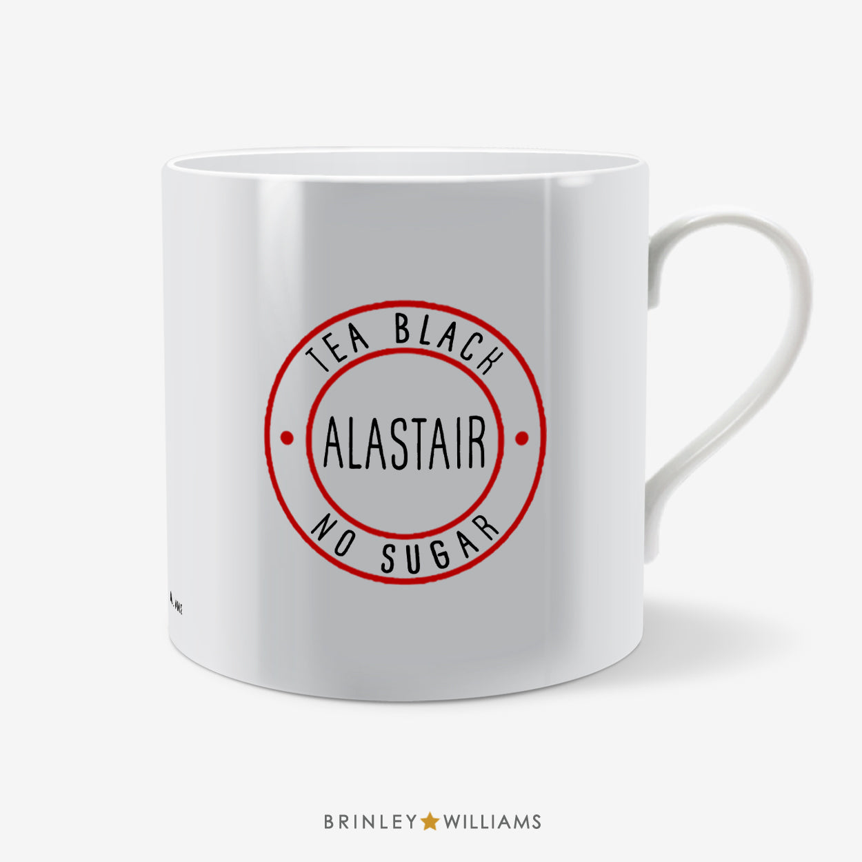 Badge Emblem Personalised Mug - Red