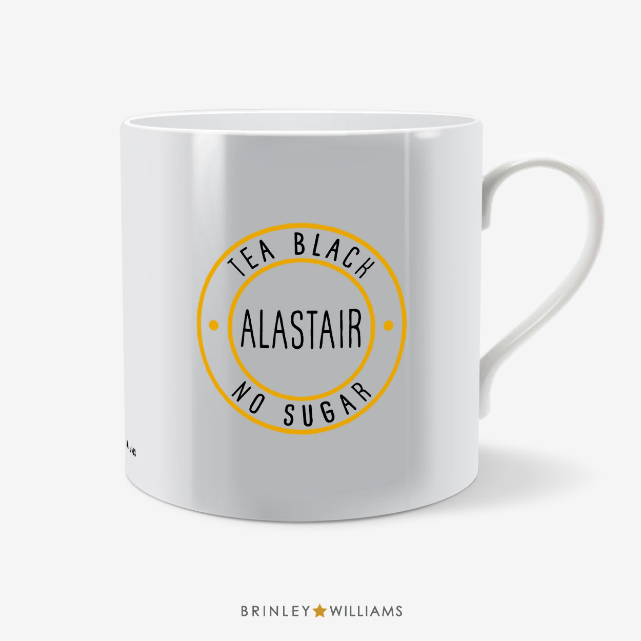 Badge Emblem Personalised Mug - Yellow