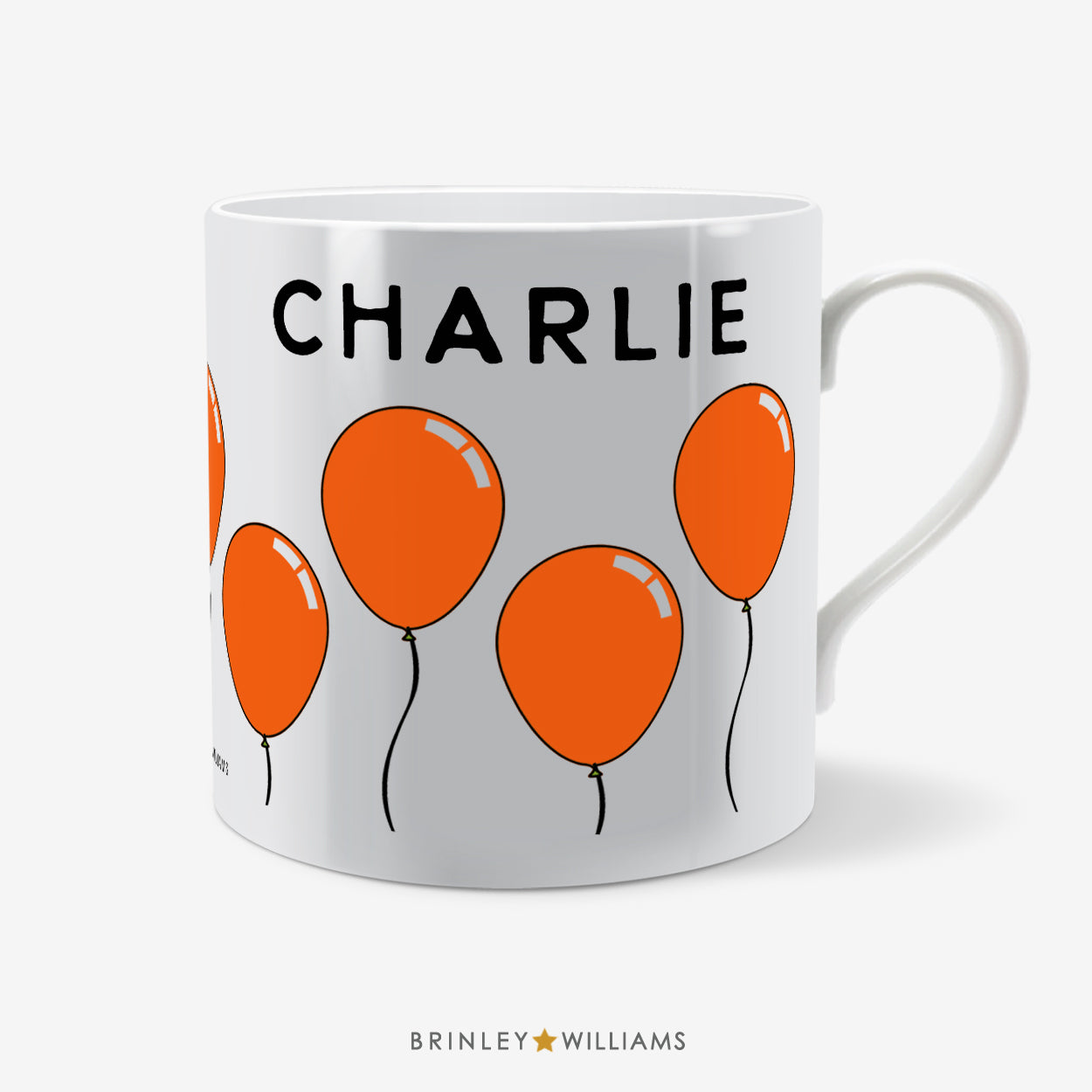 Balloons Personalised Mug - Orange