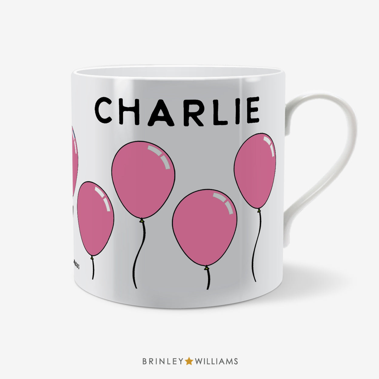 Balloons Personalised Mug - Pink