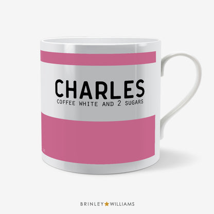 Banner Personalised Mug - Pink