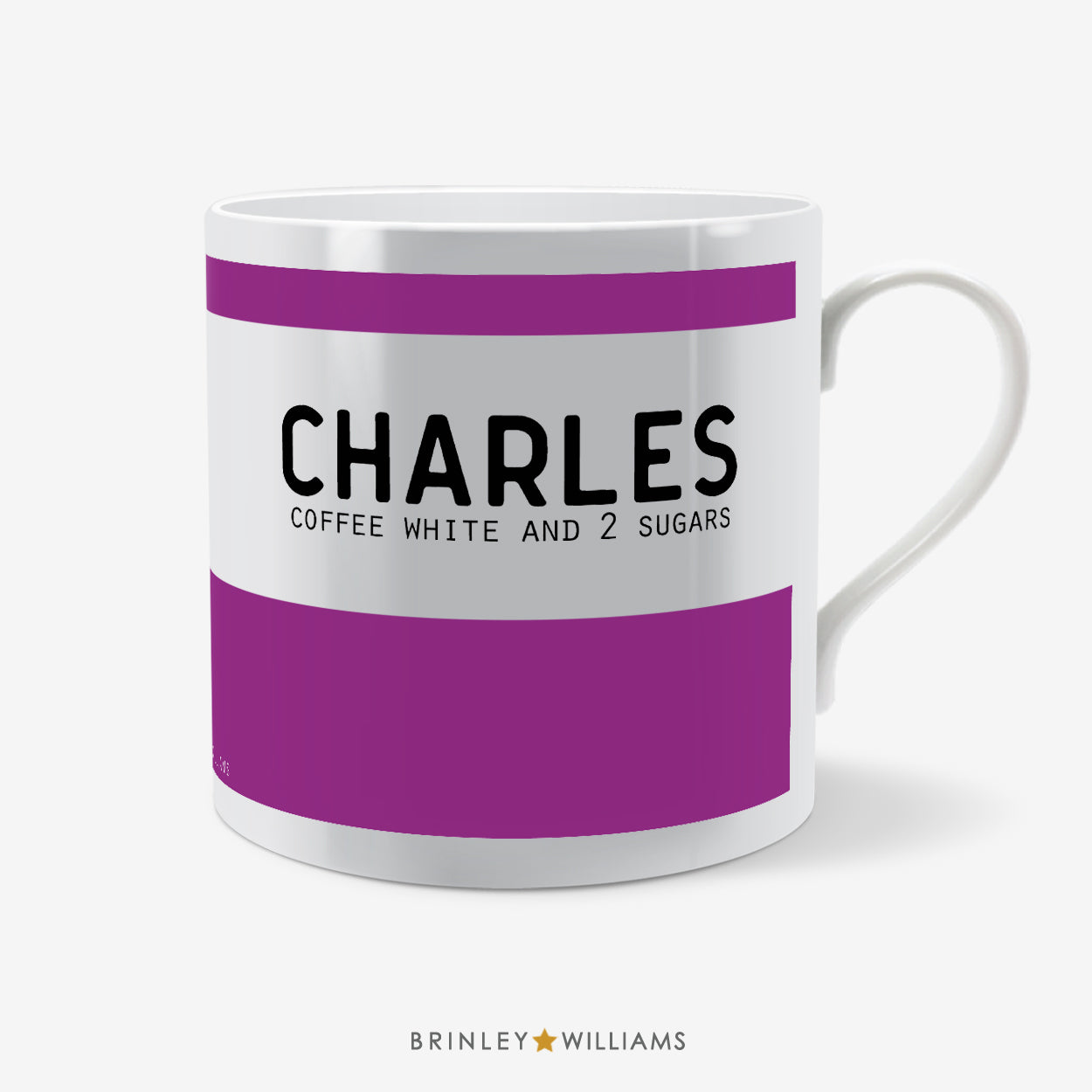 Banner Personalised Mug - Purple