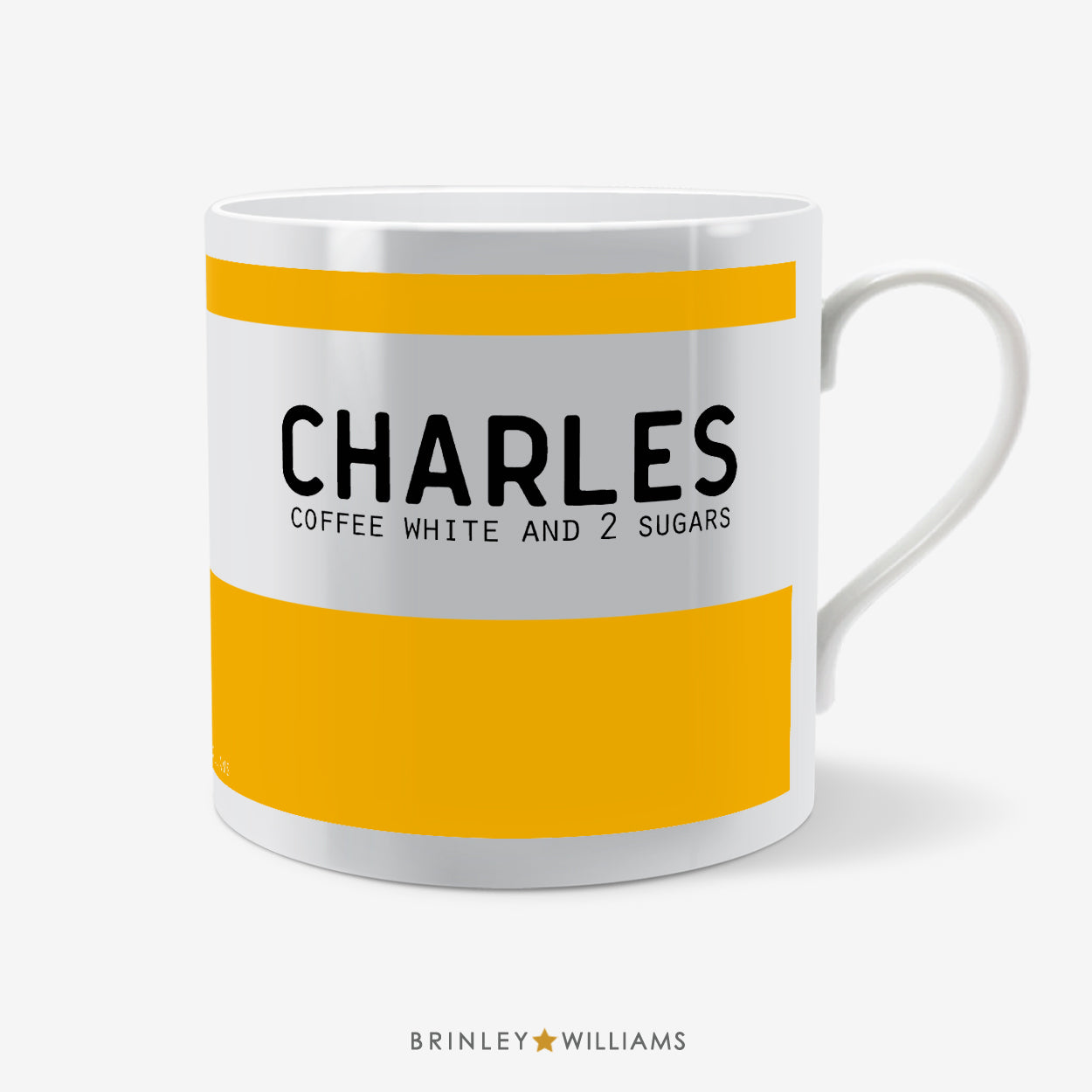 Banner Personalised Mug - Yellow