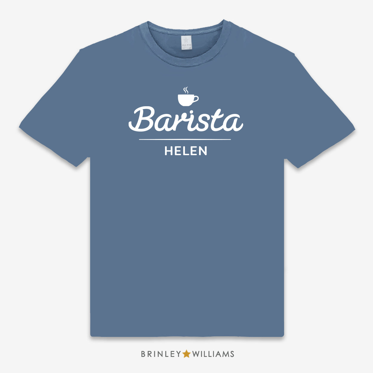 Barista Unisex Personalised T-shirt  - Indigo
