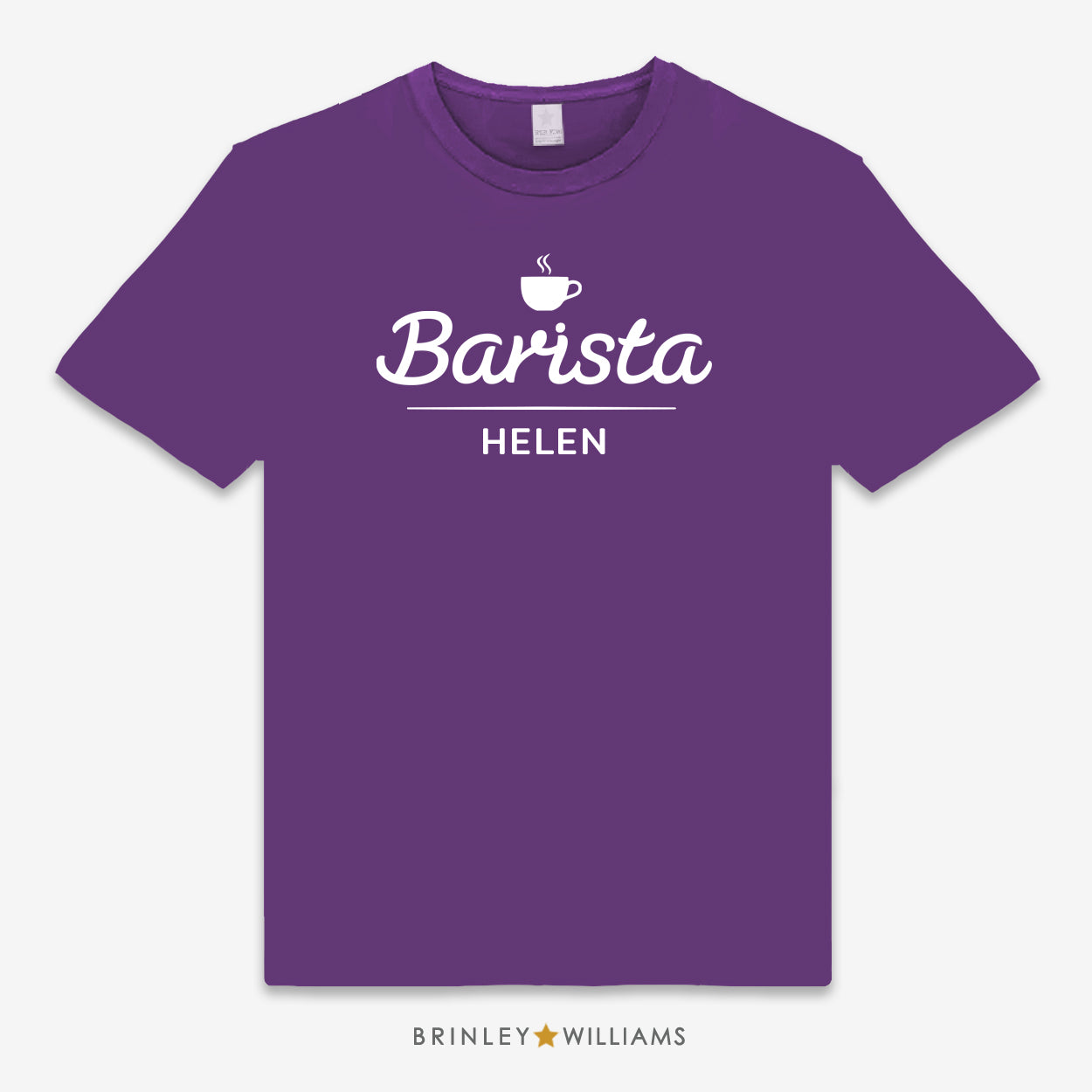 Barista Unisex Personalised T-shirt  - Purple