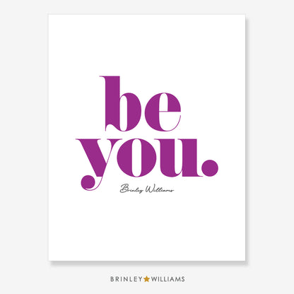 Be You Wall Art Poster - Purple