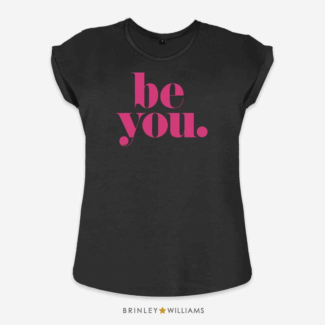 Be You Rolled Sleeve T-shirt -Black