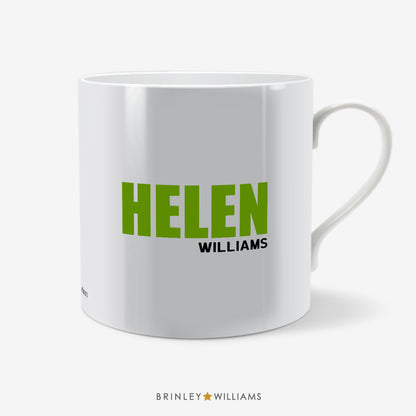 Big and Bold Name Personalised Mug - Green