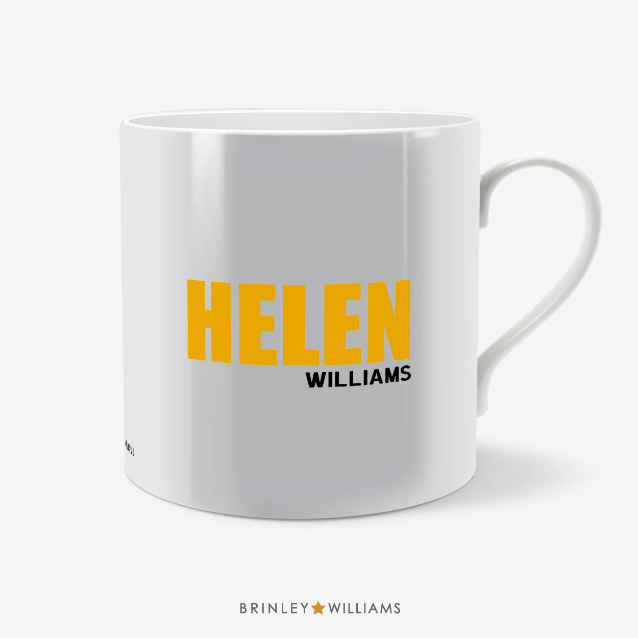Big and Bold Name Personalised Mug - Yellow