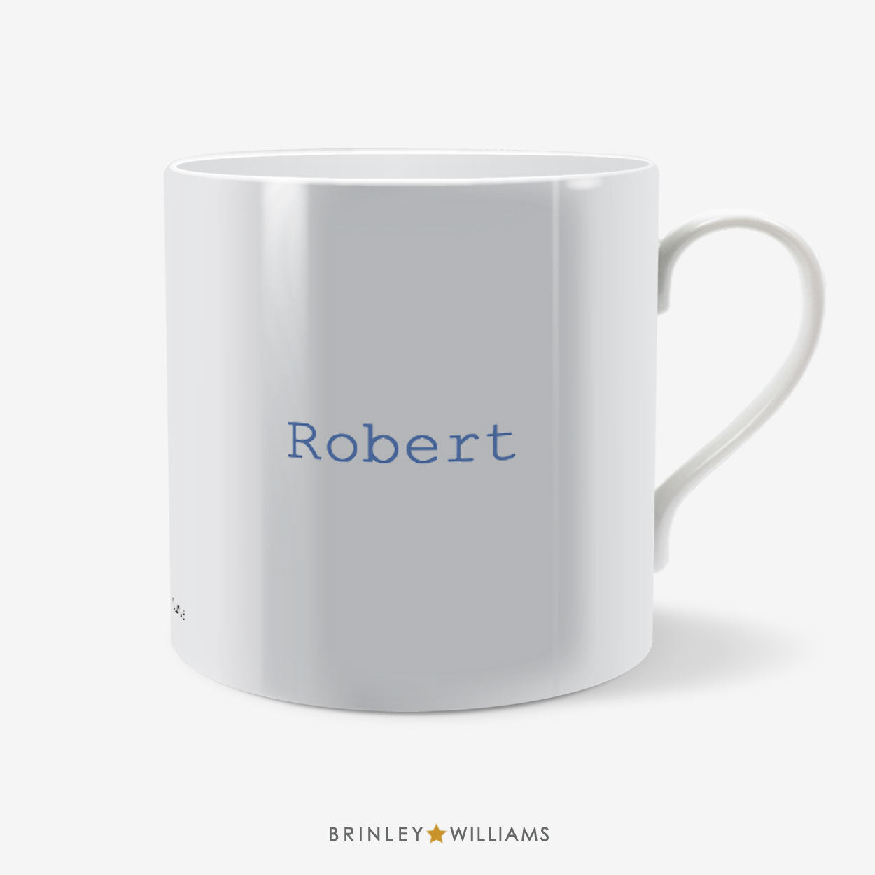 Big Letter Little Letters Personalised Mug - Back  Blue