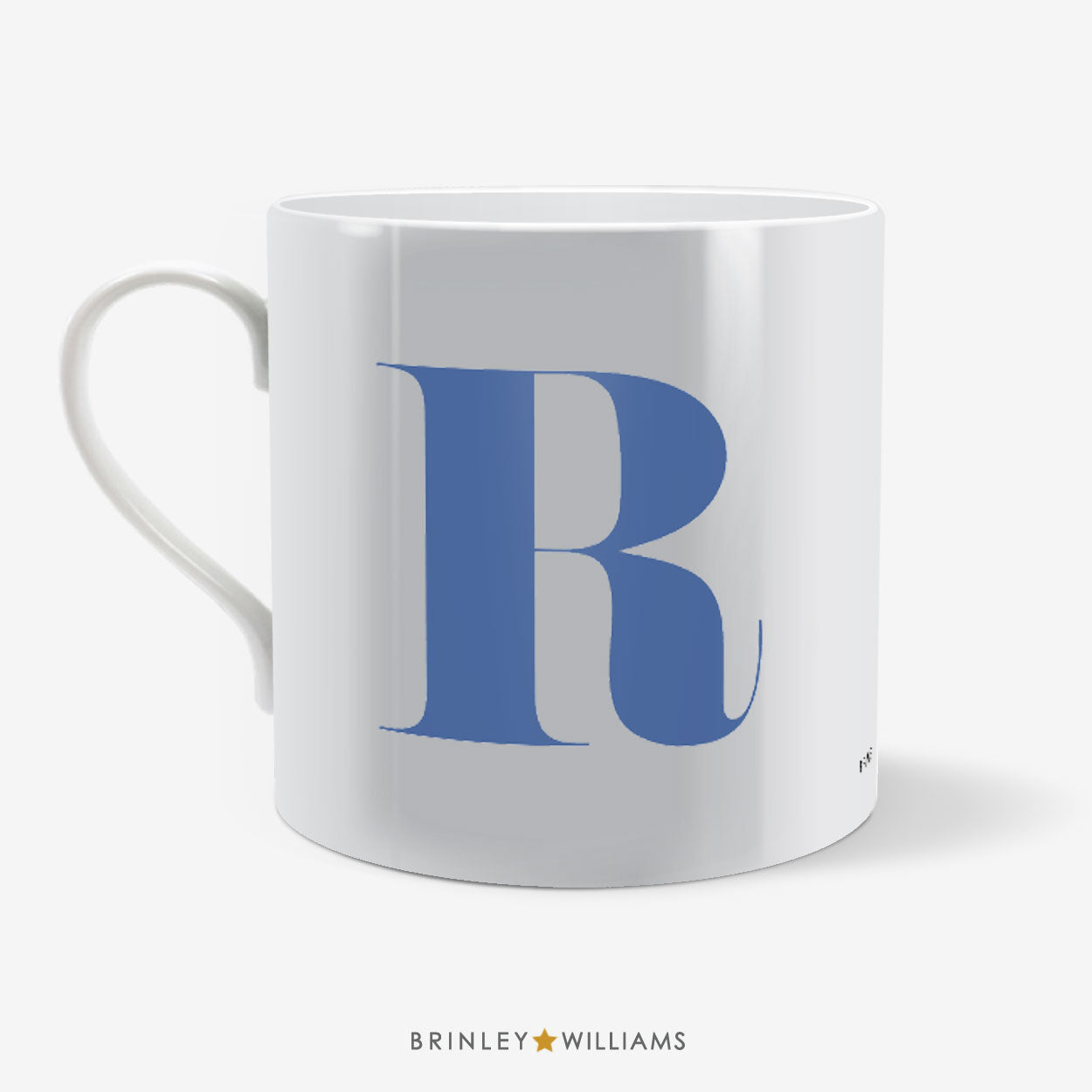 Big Letter Little Letters Personalised Mug - Front Blue