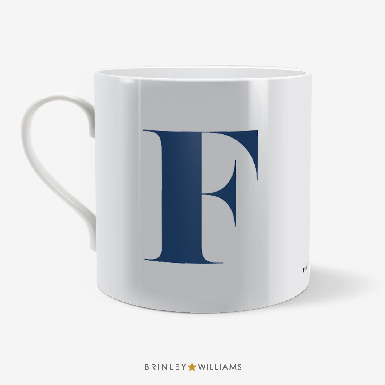 Big Letter Little Letters Personalised Mug - Front Navy