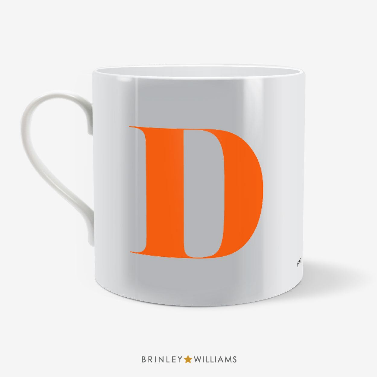 Big Letter Little Letters Personalised Mug - Front Orange