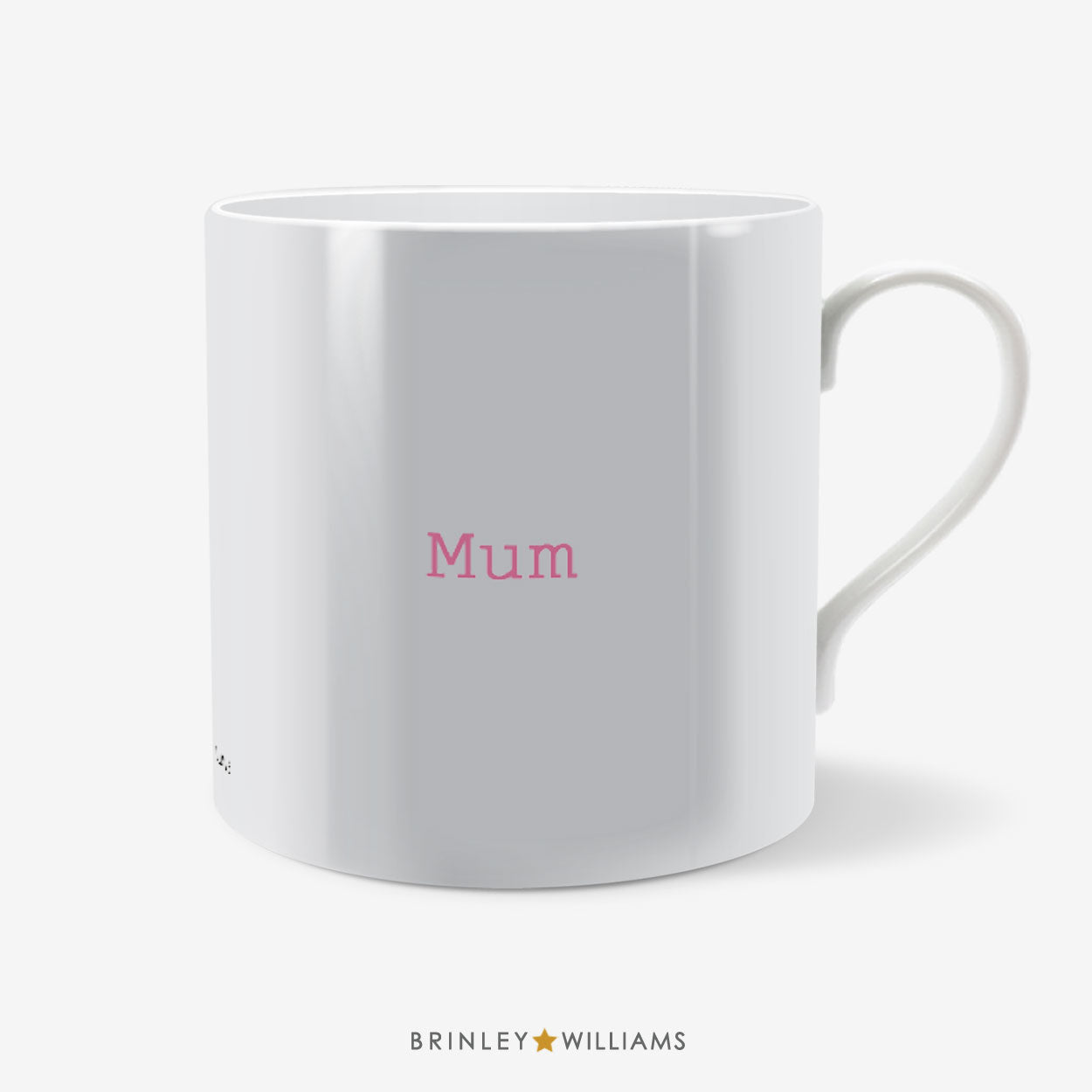 Big Letter Little Letters Personalised Mug - Back  Pink